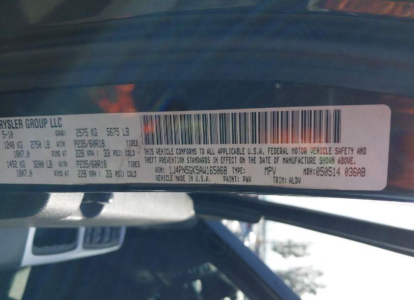 Photo 9 of 2010 Jeep Liberty LIMITED (VIN 1J4PN5GK5AW165068)