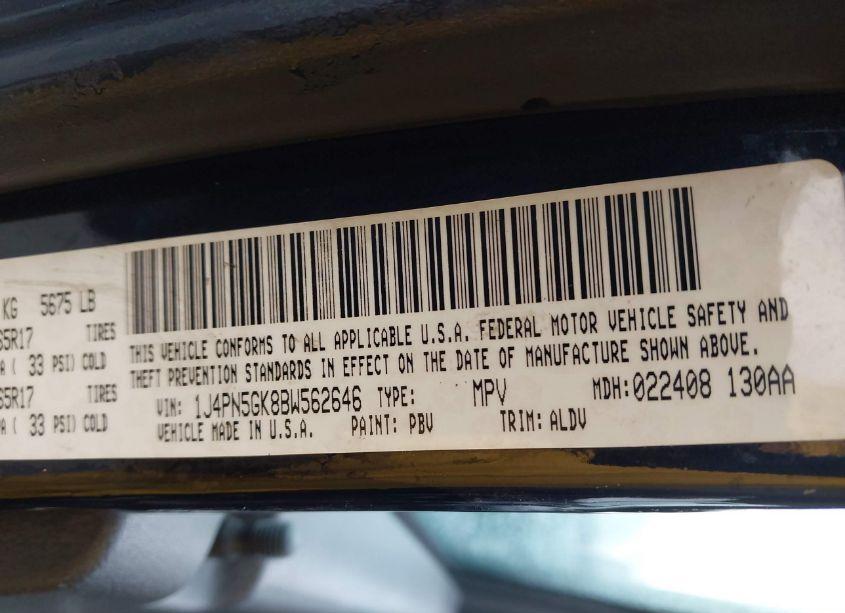 Photo 9 of 2011 Jeep Liberty LIMITED EDITION (VIN 1J4PN5GK8BW562646)