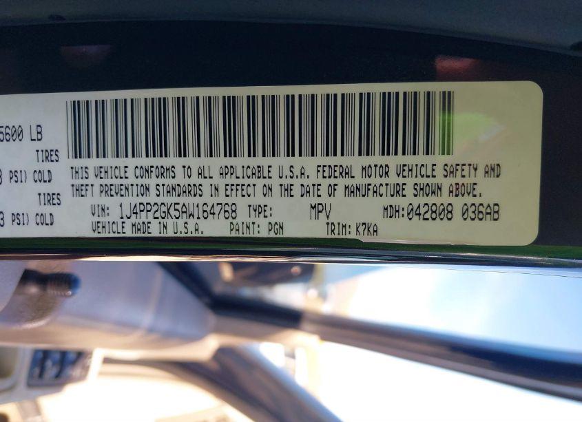 Photo 9 of 2010 Jeep Liberty SPORT (VIN 1J4PP2GK5AW164768)