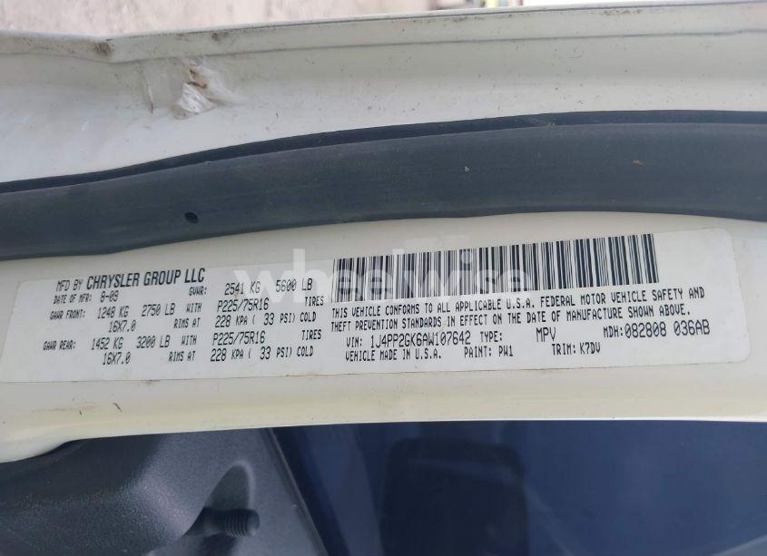 Photo 9 of 2010 Jeep Liberty SPORT (VIN 1J4PP2GK6AW107642)