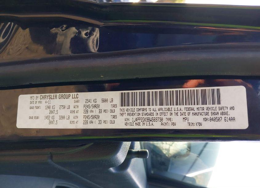 Photo 9 of 2011 Jeep Liberty SPORT (VIN 1J4PP2GK9BW569730)