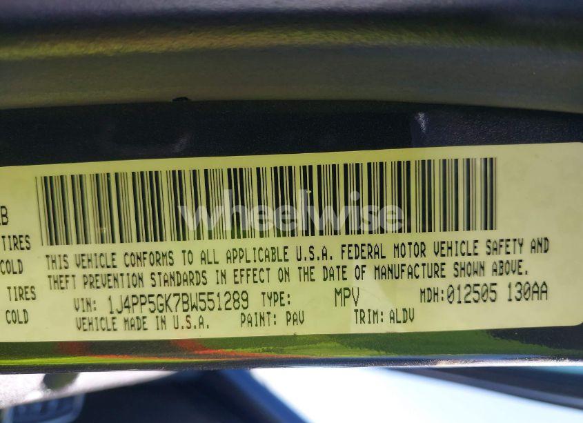 Photo 9 of 2011 Jeep Liberty LIMITED EDITION (VIN 1J4PP5GK7BW551289)