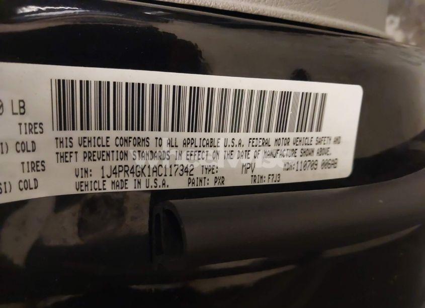 Photo 9 of 2010 Jeep Grand CHEROKEE LAREDO (VIN 1J4PR4GK1AC117342)