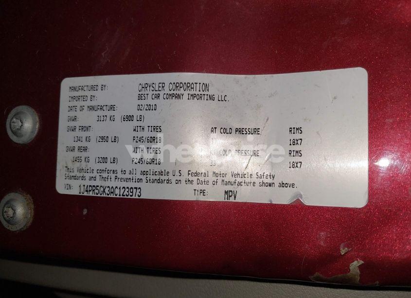 Photo 9 of 2010 Jeep Grand CHEROKEE LIMITED (VIN 1J4PR5GK3AC123973)