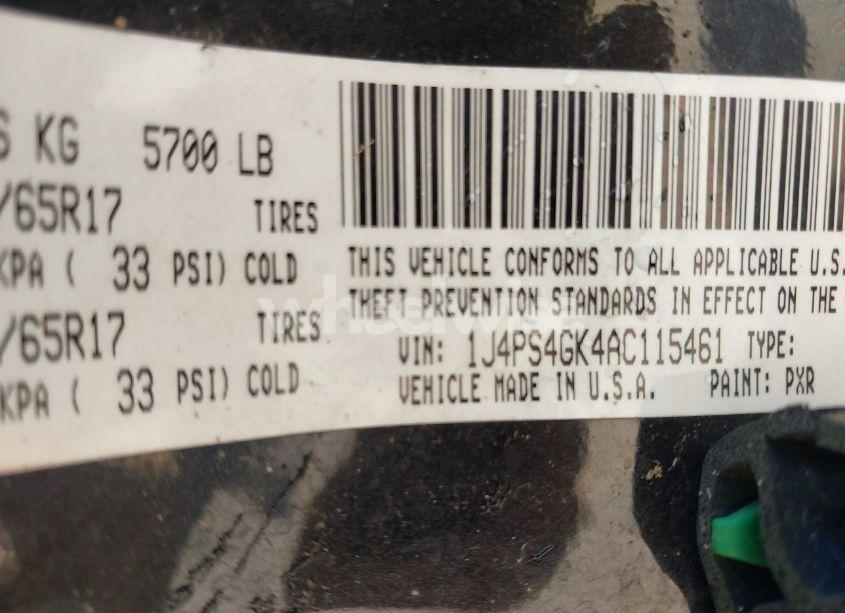 Photo 9 of 2010 Jeep Grand CHEROKEE LAREDO (VIN 1J4PS4GK4AC115461)