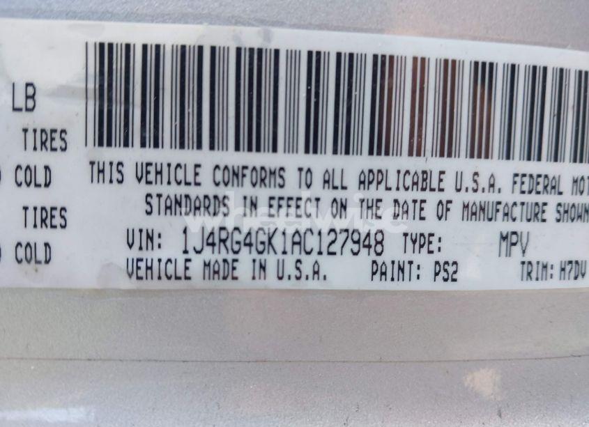 Photo 9 of 2010 Jeep Commander SPORT (VIN 1J4RG4GK1AC127948)