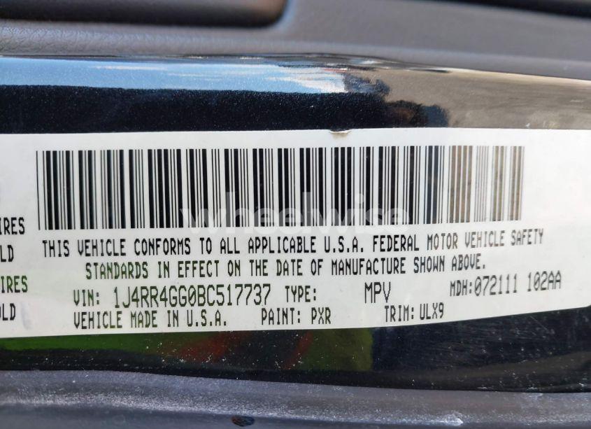 Photo 9 of 2011 Jeep Grand CHEROKEE LAREDO (VIN 1J4RR4GG0BC517737)