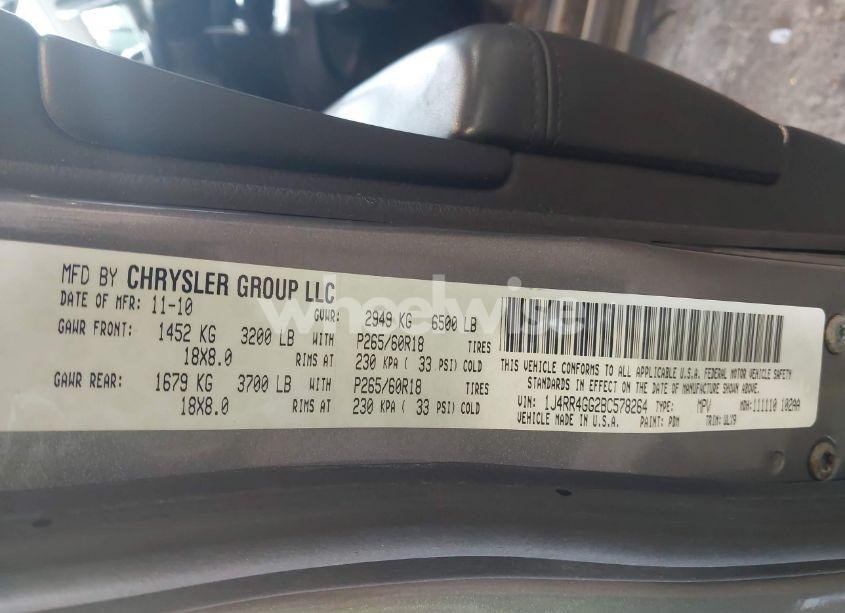 Photo 9 of 2011 Jeep Grand CHEROKEE LAREDO (VIN 1J4RR4GG2BC578264)