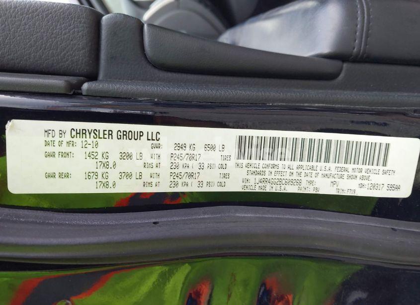 Photo 9 of 2011 Jeep Grand CHEROKEE LAREDO (VIN 1J4RR4GG2BC609268)