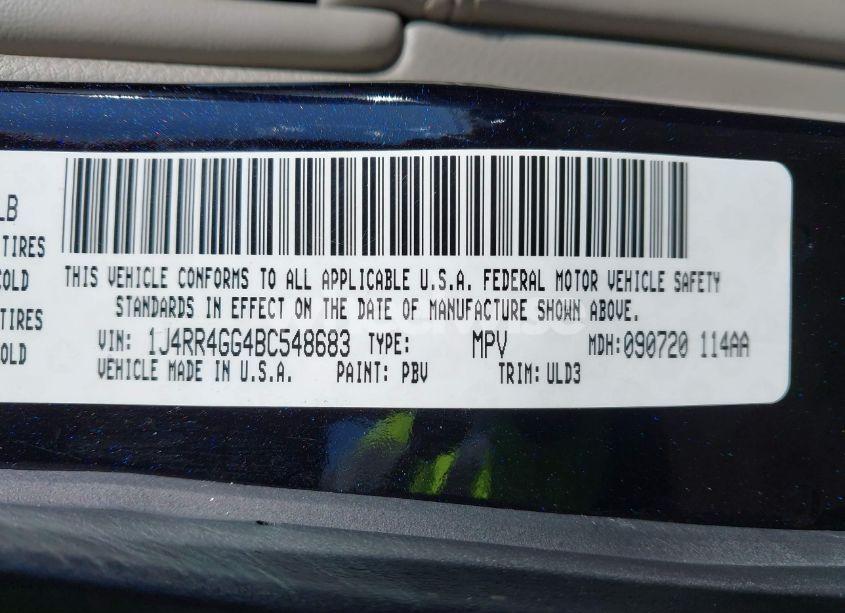 Photo 9 of 2011 Jeep Grand CHEROKEE LAREDO (VIN 1J4RR4GG4BC548683)