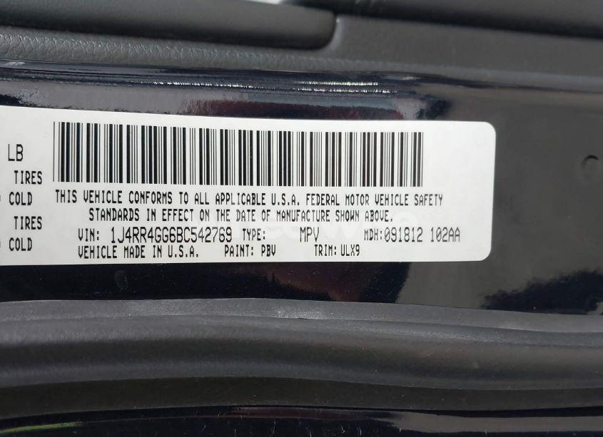 Photo 9 of 2011 Jeep Grand CHEROKEE LAREDO (VIN 1J4RR4GG6BC542769)