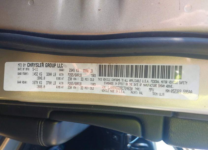 Photo 9 of 2011 Jeep Grand CHEROKEE LAREDO (VIN 1J4RR4GG9BC724630)