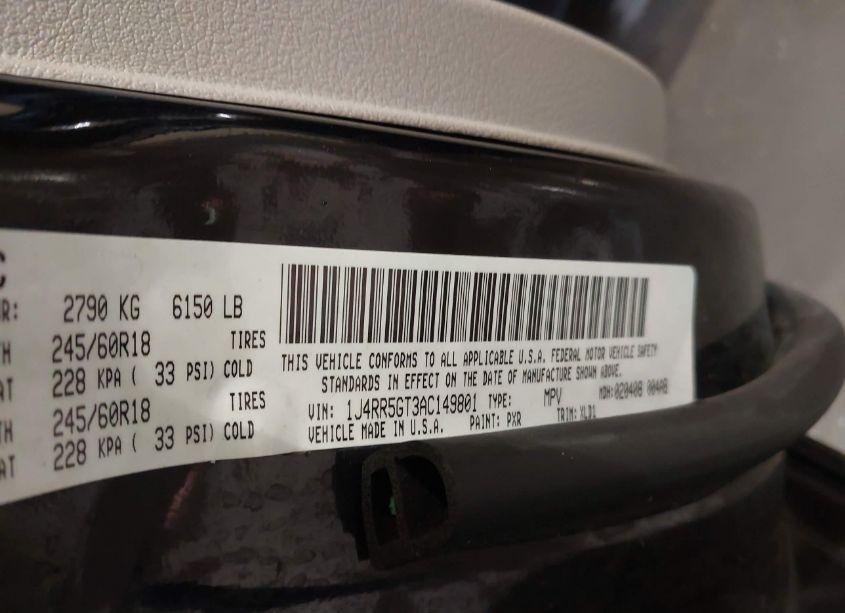 Photo 9 of 2010 Jeep Grand CHEROKEE LIMITED (VIN 1J4RR5GT3AC149801)