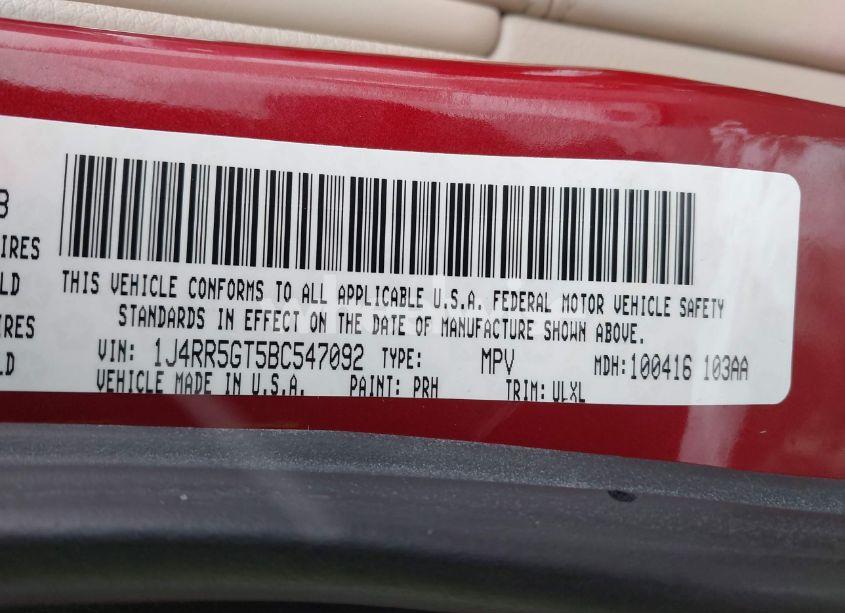 Photo 9 of 2011 Jeep Grand CHEROKEE LIMITED (VIN 1J4RR5GT5BC547092)