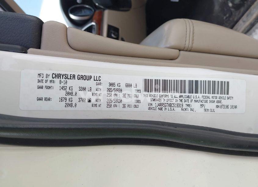 Photo 9 of 2011 Jeep Grand CHEROKEE LIMITED (VIN 1J4RR5GTXBC519319)