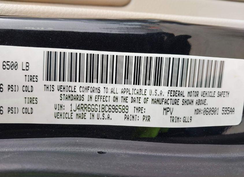 Photo 9 of 2011 Jeep Grand CHEROKEE OVERLAND (VIN 1J4RR6GG1BC696589)