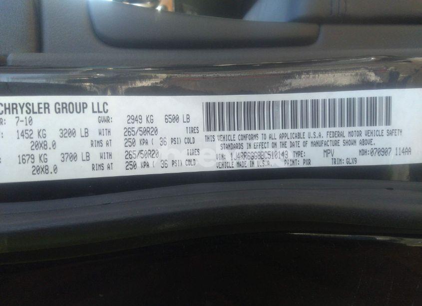 Photo 9 of 2011 Jeep Grand CHEROKEE OVERLAND (VIN 1J4RR6GG8BC510143)