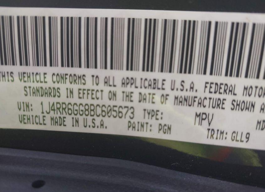 Photo 9 of 2011 Jeep Grand CHEROKEE OVERLAND (VIN 1J4RR6GG8BC605673)