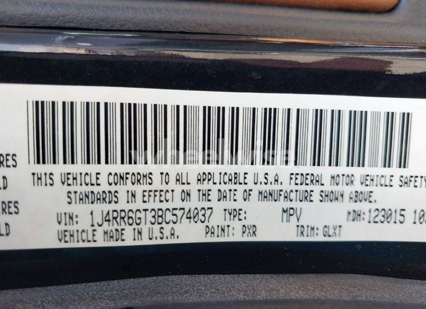 Photo 9 of 2011 Jeep Grand CHEROKEE OVERLAND (VIN 1J4RR6GT3BC574037)