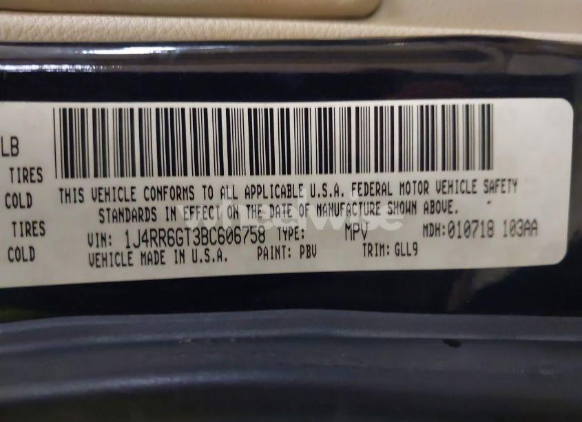 Photo 9 of 2011 Jeep Grand CHEROKEE OVERLAND (VIN 1J4RR6GT3BC606758)