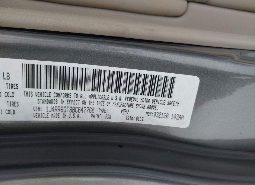 Photo 9 of 2011 Jeep Grand CHEROKEE OVERLAND (VIN 1J4RR6GT8BC647760)