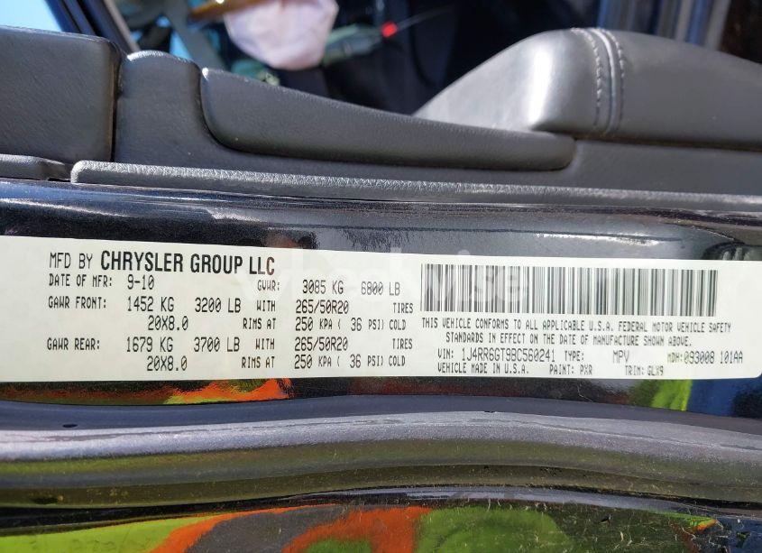 Photo 9 of 2011 Jeep Grand CHEROKEE OVERLAND (VIN 1J4RR6GT9BC560241)