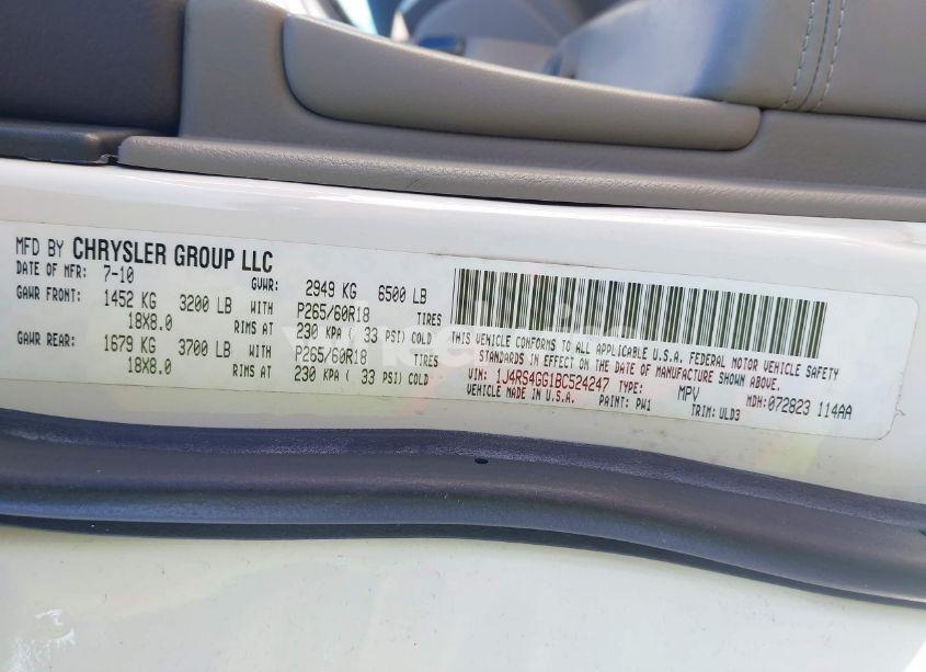 Photo 9 of 2011 Jeep Grand CHEROKEE LAREDO (VIN 1J4RS4GG1BC524247)