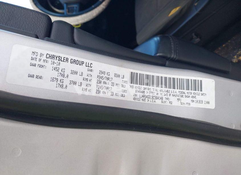 Photo 9 of 2011 Jeep Grand CHEROKEE LAREDO (VIN 1J4RS4GG1BC564148)