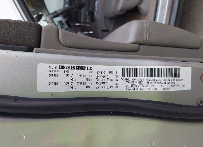 Photo 9 of 2011 Jeep Grand CHEROKEE LAREDO (VIN 1J4RS4GG2BC524516)