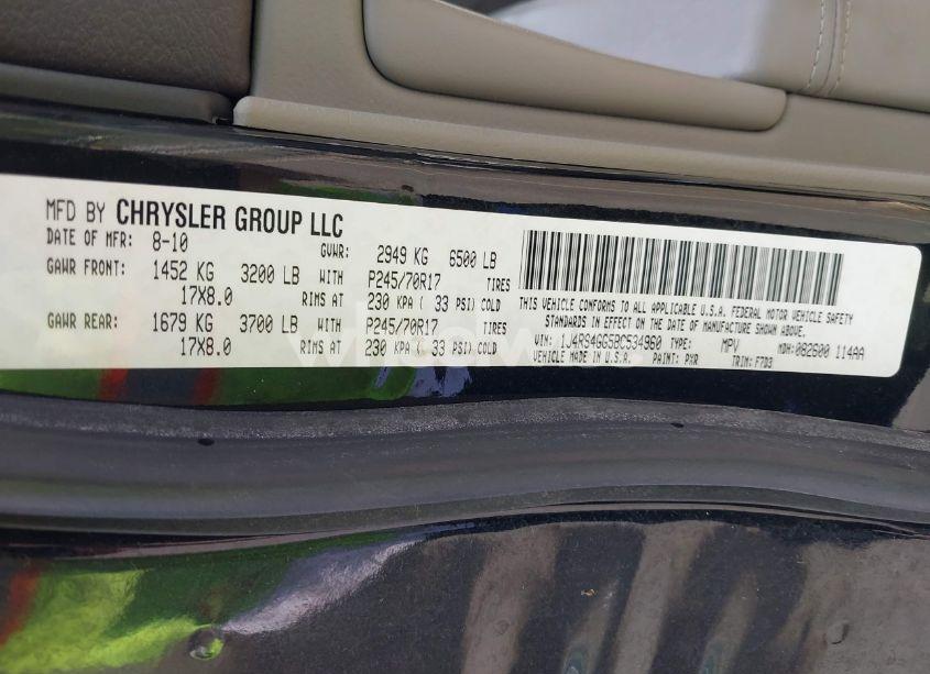 Photo 9 of 2011 Jeep Grand CHEROKEE LAREDO (VIN 1J4RS4GG5BC534960)