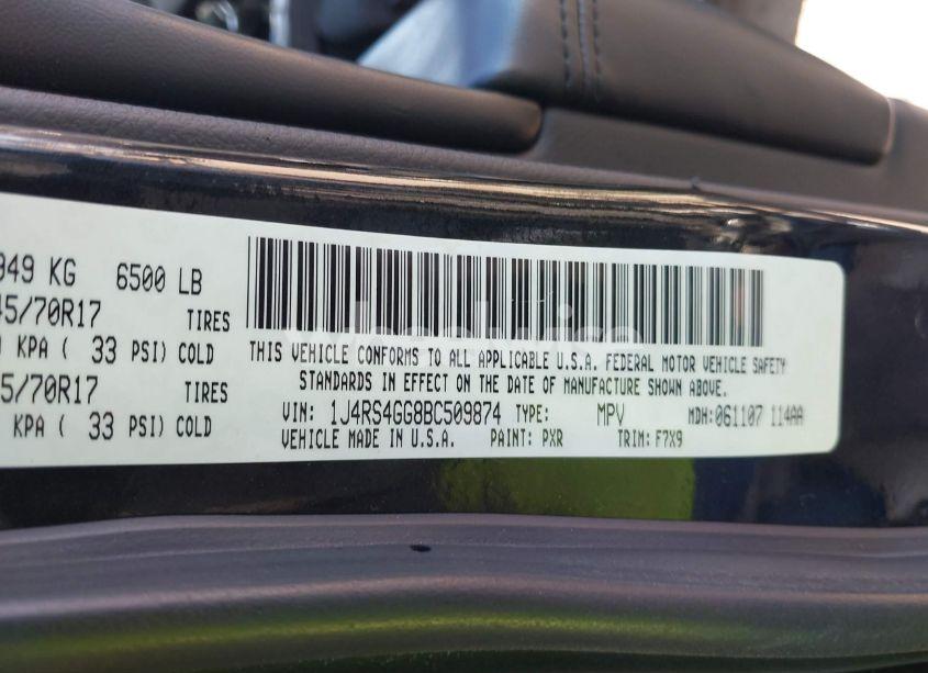 Photo 9 of 2011 Jeep Grand CHEROKEE LAREDO (VIN 1J4RS4GG8BC509874)