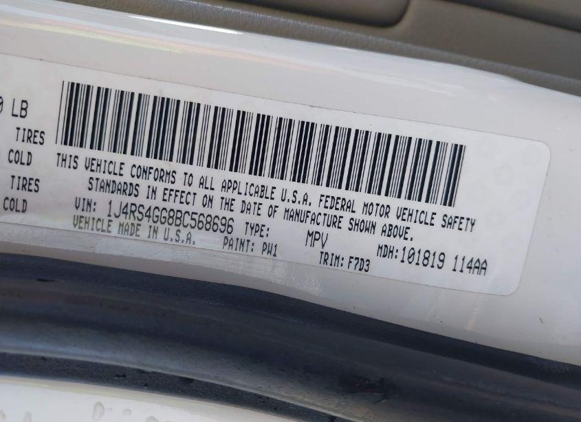 Photo 9 of 2011 Jeep Grand CHEROKEE LAREDO (VIN 1J4RS4GG8BC568696)