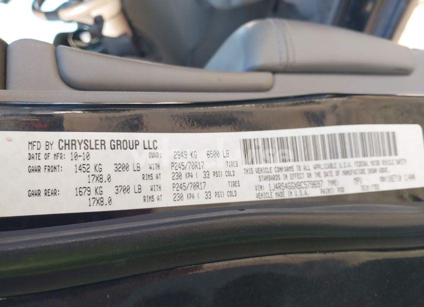 Photo 9 of 2011 Jeep Grand CHEROKEE LAREDO (VIN 1J4RS4GGXBC579697)