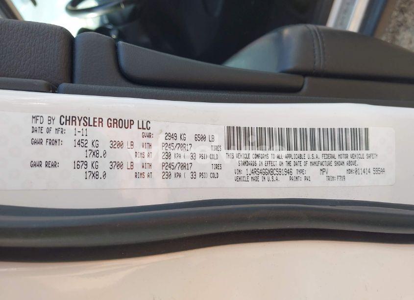 Photo 9 of 2011 Jeep Grand CHEROKEE LAREDO (VIN 1J4RS4GGXBC591946)