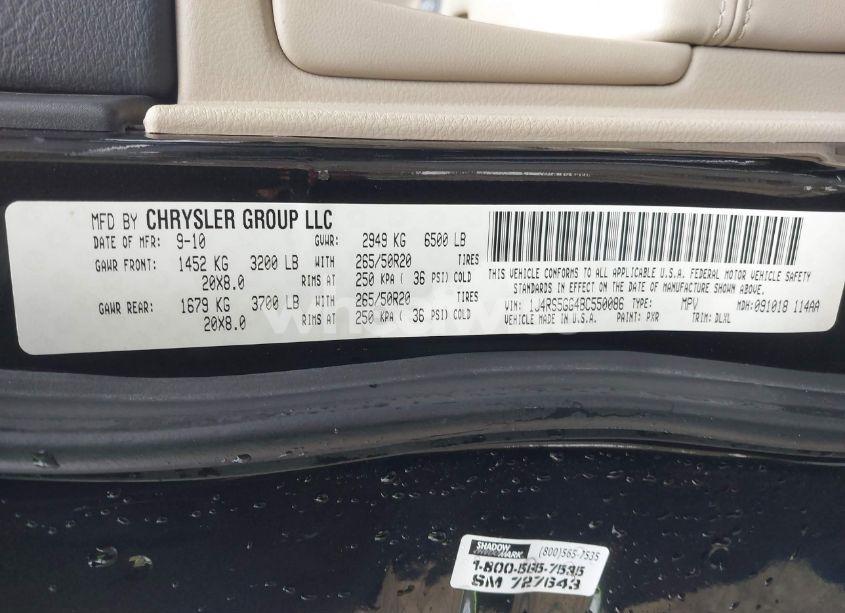 Photo 9 of 2011 Jeep Grand CHEROKEE LIMITED (VIN 1J4RS5GG4BC550086)