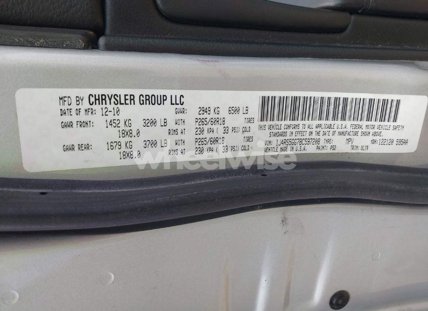 Photo 9 of 2011 Jeep Grand CHEROKEE LIMITED (VIN 1J4RS5GG7BC597208)