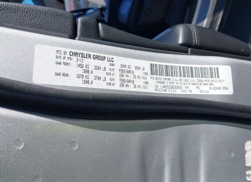 Photo 9 of 2011 Jeep Grand CHEROKEE LIMITED (VIN 1J4RS5GG9BC626501)