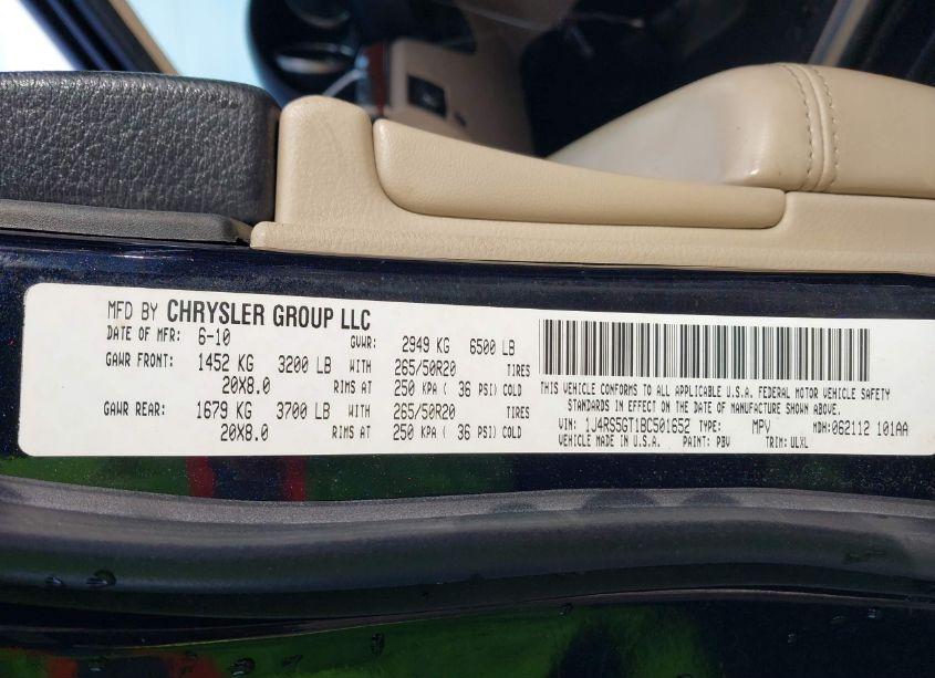 Photo 9 of 2011 Jeep Grand CHEROKEE LIMITED (VIN 1J4RS5GT1BC501652)