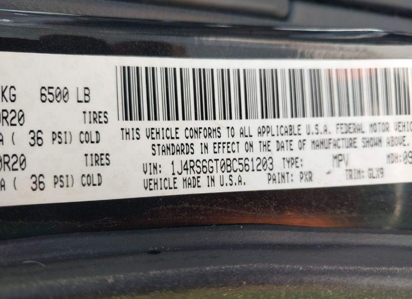 Photo 9 of 2011 Jeep Grand CHEROKEE OVERLAND (VIN 1J4RS6GT0BC561203)