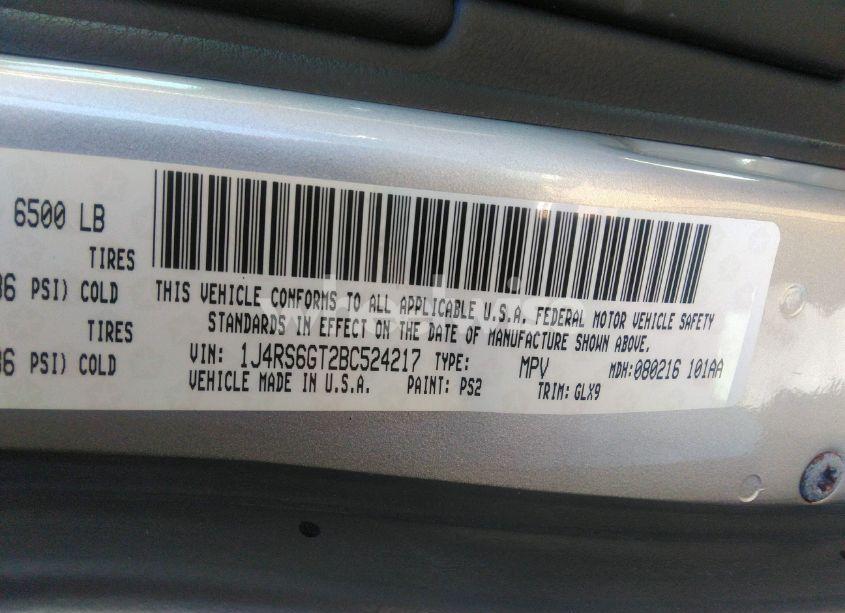 Photo 9 of 2011 Jeep Grand CHEROKEE OVERLAND (VIN 1J4RS6GT2BC524217)