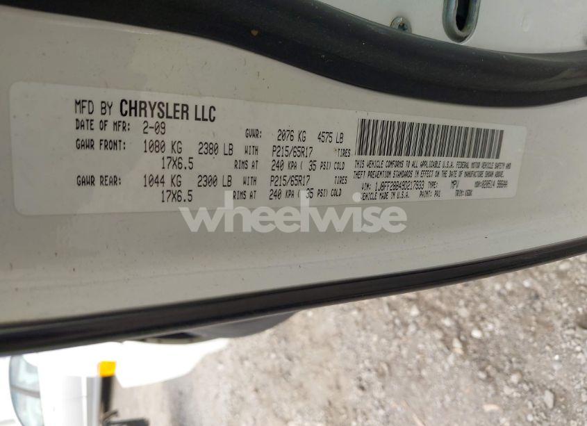 Photo 9 of 2009 Jeep Patriot SPORT (VIN 1J8FF28B49D217933)