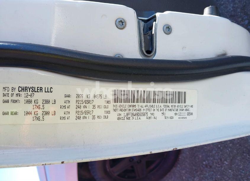 Photo 9 of 2008 Jeep Patriot SPORT (VIN 1J8FF28W08D635875)