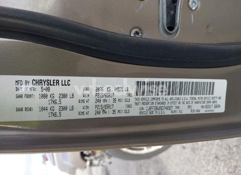 Photo 9 of 2008 Jeep Patriot SPORT (VIN 1J8FF28W08D746927)