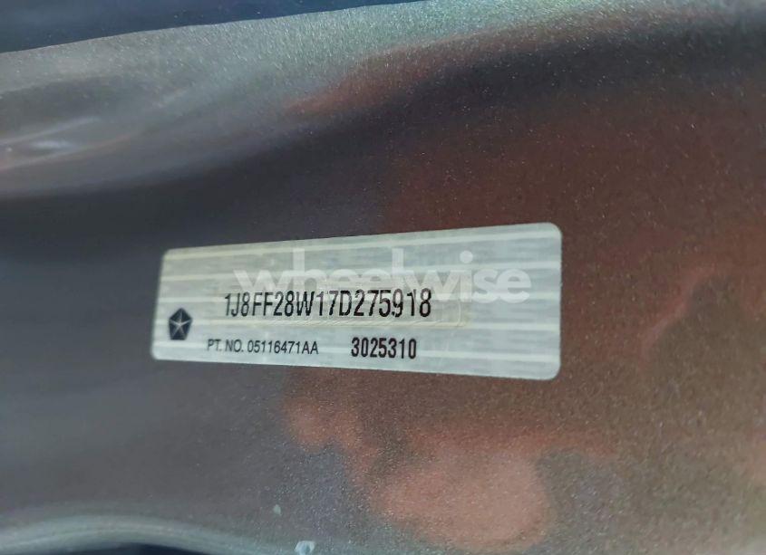 Photo 9 of 2007 Jeep Patriot SPORT (VIN 1J8FF28W17D275918)