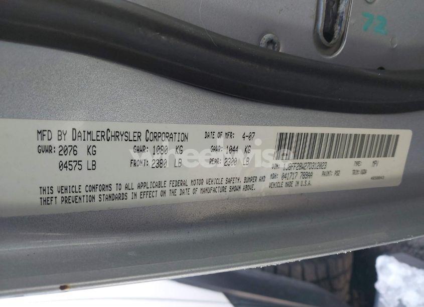 Photo 9 of 2007 Jeep Patriot SPORT (VIN 1J8FF28W27D312023)