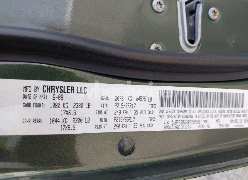 Photo 9 of 2008 Jeep Patriot SPORT (VIN 1J8FF28W38D759106)