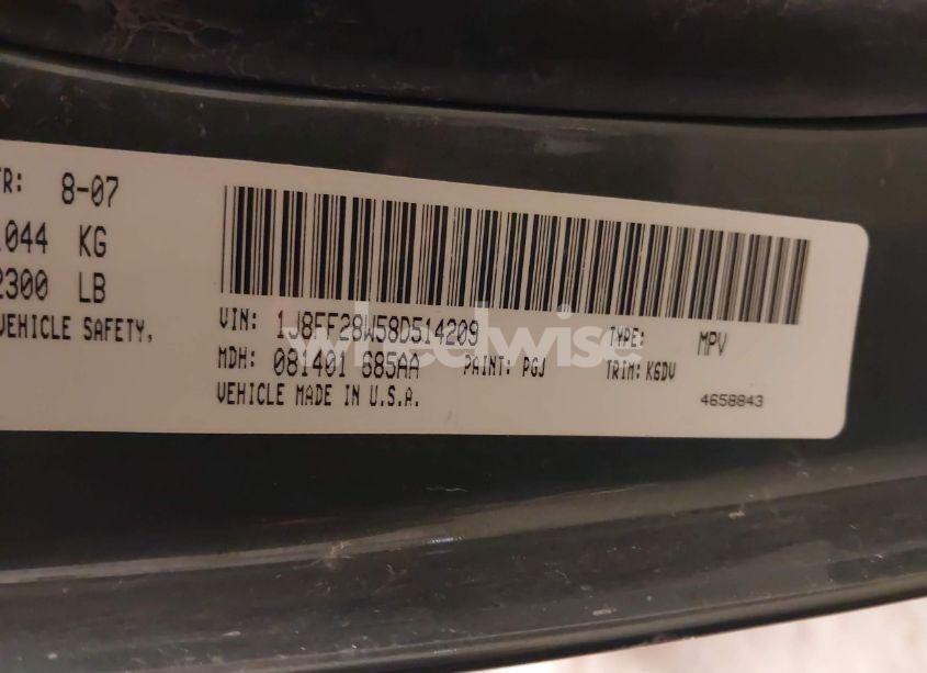 Photo 9 of 2008 Jeep Patriot SPORT (VIN 1J8FF28W58D514209)