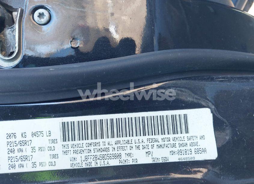 Photo 9 of 2008 Jeep Patriot SPORT (VIN 1J8FF28W58D569808)