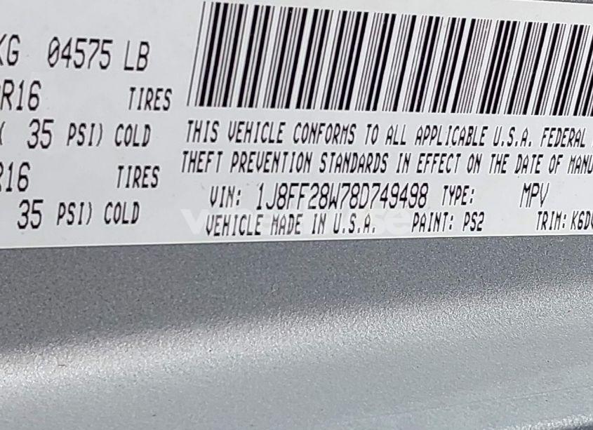 Photo 9 of 2008 Jeep Patriot SPORT (VIN 1J8FF28W78D749498)