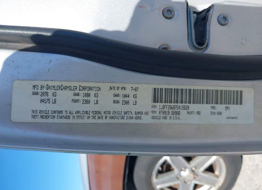 Photo 9 of 2007 Jeep Patriot SPORT (VIN 1J8FF28W97D415620)